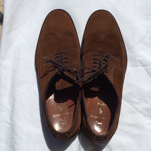 Polo Ralph Lauren suede wingtips 8.5/D used - Picture 5 of 16